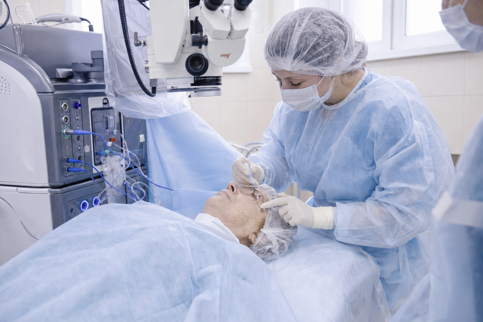 при удалении катаракты пациент находится в положении лежа